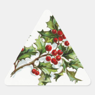 HollyBerries20150801 Dreieckiger Aufkleber