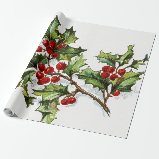 HollyBerries20150802 Geschenkpapier (Ungerollt)