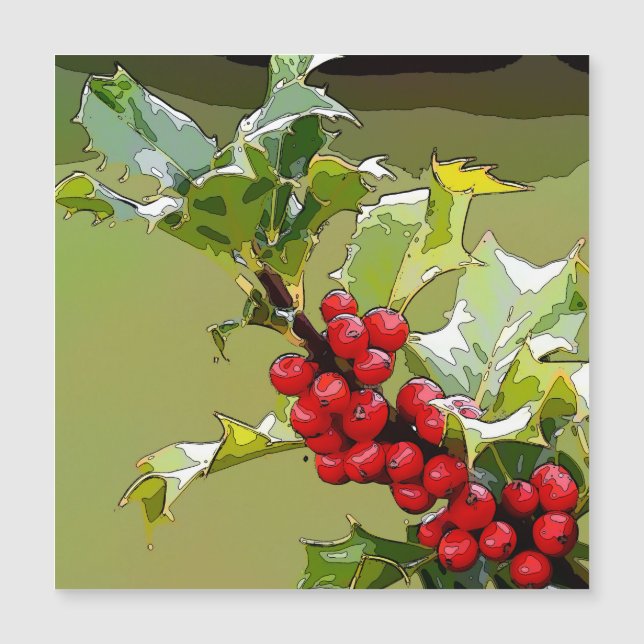 HollyBerries 005 Magnetkarte (Vorderseite)