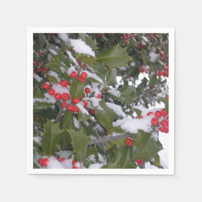 "Hollyberry!" Serviette (Vorderseite)