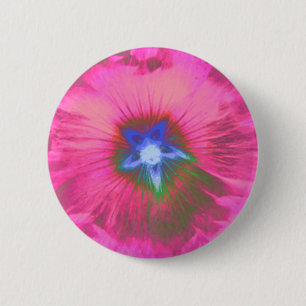 Hollyhcok Blume Rosa Velvet Button