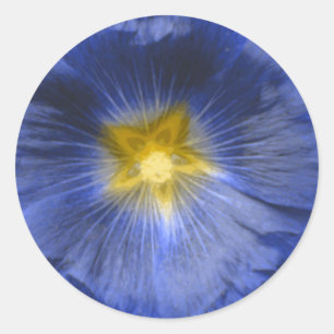 Hollyhock Blume Beautiful Blue Sticker