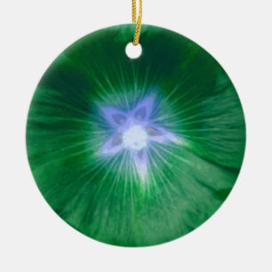 Hollyhock Blume Gorgeous Green Custom Geburtstag Keramikornament