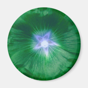 Hollyhock Blume Gorgeous Green Magnet