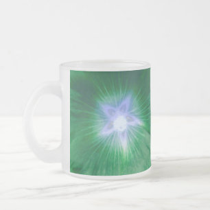 Hollyhock Blume Gorgeous Green Mattiert Glass Tass Mattglastasse
