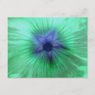 Hollyhock-Blume grün Postkarte