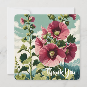 Hollyhock-Blume individuell anpassbare Karte