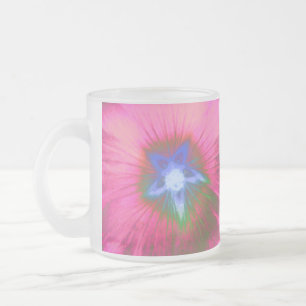 Hollyhock Blume Pink Velvet Mattiert Glass Tasse