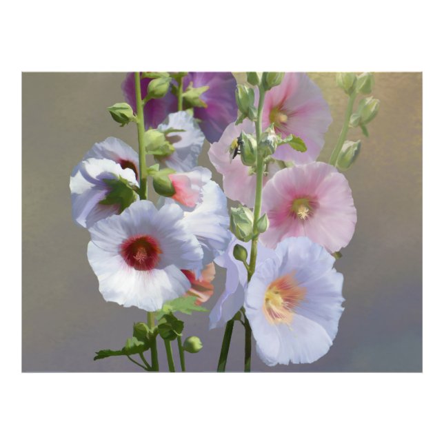 Hollyhock Grouping Fotodruck (Vorne)