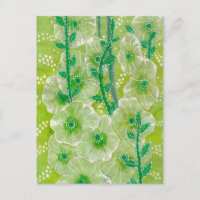 Hollyhock Mallow Malva Blume Green Shades Floral