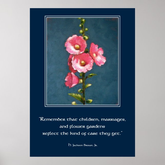 HOLLYHOCK POSTER MIT QUOTE (Vorne)