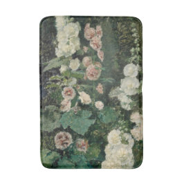 Hollyhock Rose Blume Badematte