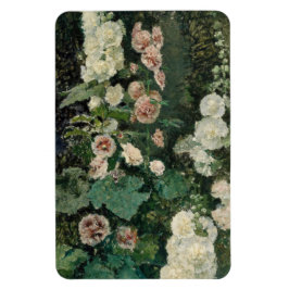 Hollyhock Rose Blume Magnet