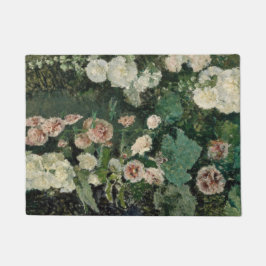 Hollyhock Rose Blume (von Marià Fortuny) Fußmatte