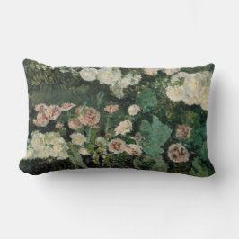 Hollyhock Rose Blume (von Marià Fortuny) Lendenkissen