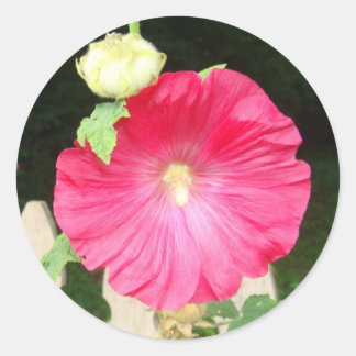 Hollyhock-Siegel Runder Aufkleber