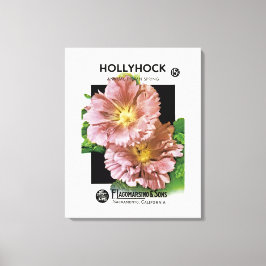 Hollyhock Vintag Seed Packet Leinwanddruck
