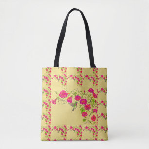 Hollyhocks and Hummingbirds Bag