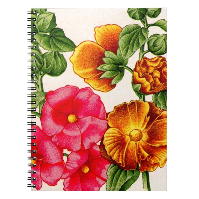 Hollyhocks Notizblock (Vorderseite)