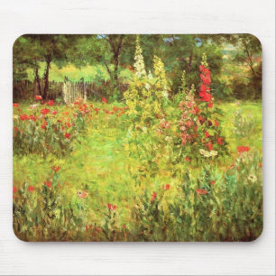 Hollyhocks & Poppies Mousepad