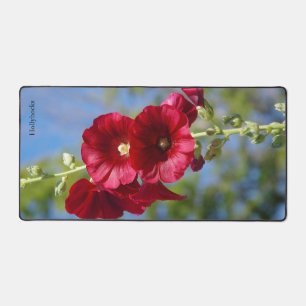Hollyhocks-Schreibtischmatte Schreibtischunterlage