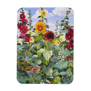 Hollyhocks und Sonnenblumen 2005 Magnet