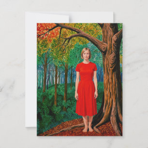 "Holly's Portrait" - Ein helles Kleid für die Natu Postkarte