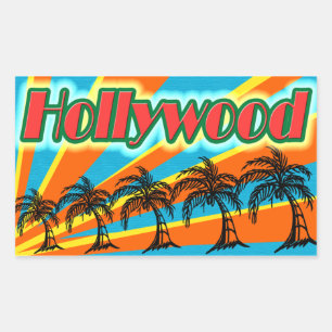 Hollywood 5 Palm Trees Stickers