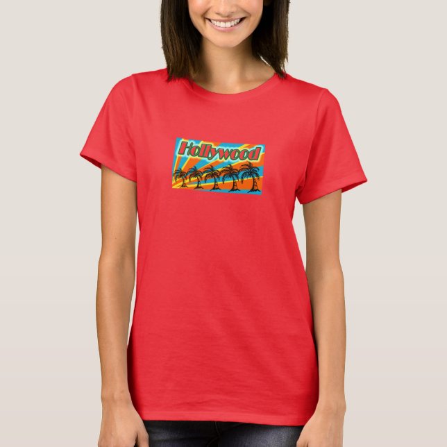 Hollywood 5 Palm Trees T - Shirt (Vorderseite)