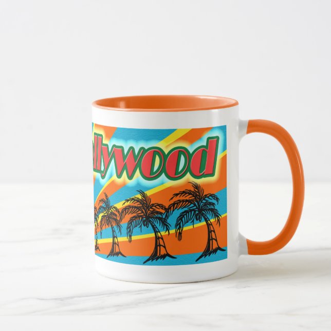 Hollywood 5 Palm Trees Tasse Cup (Rechts)