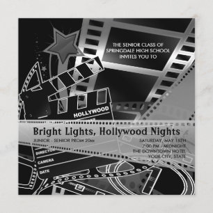 Hollywood-Abschlussball-Einladungen Einladung