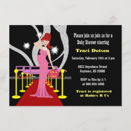 Hollywood Baby Dusche Invite Girl Einladung