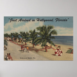 Hollywood Beach, Florida - Aussicht auf Strand Poster