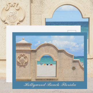 Hollywood Beach Florida Broadwalk Fotografie Postkarte