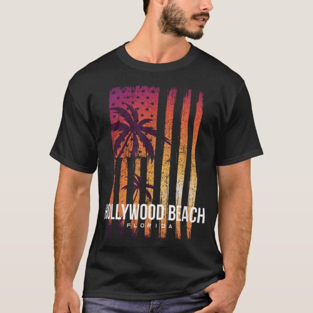 Hollywood Beach Usa Florida T-Shirt (Vorderseite)