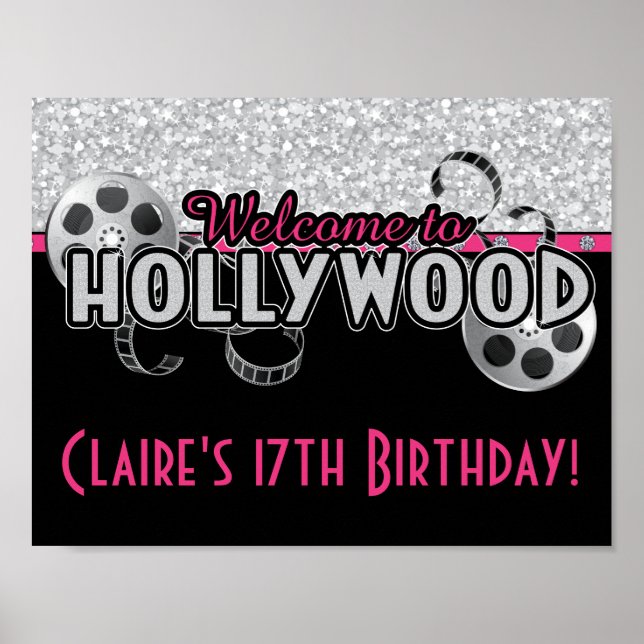 Hollywood Birthday Party Poster (Vorne)