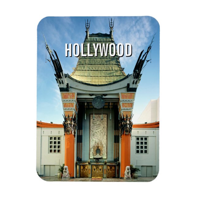 Hollywood Boulevard Graumans Chinesen Magnet (Vertikal)