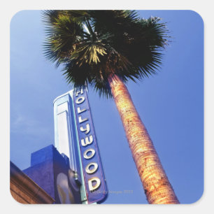 Hollywood Boulevard, Los Angeles Quadratischer Aufkleber