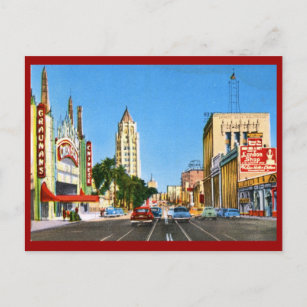 Hollywood Boulevard, Los Angeles Vintag Postkarte