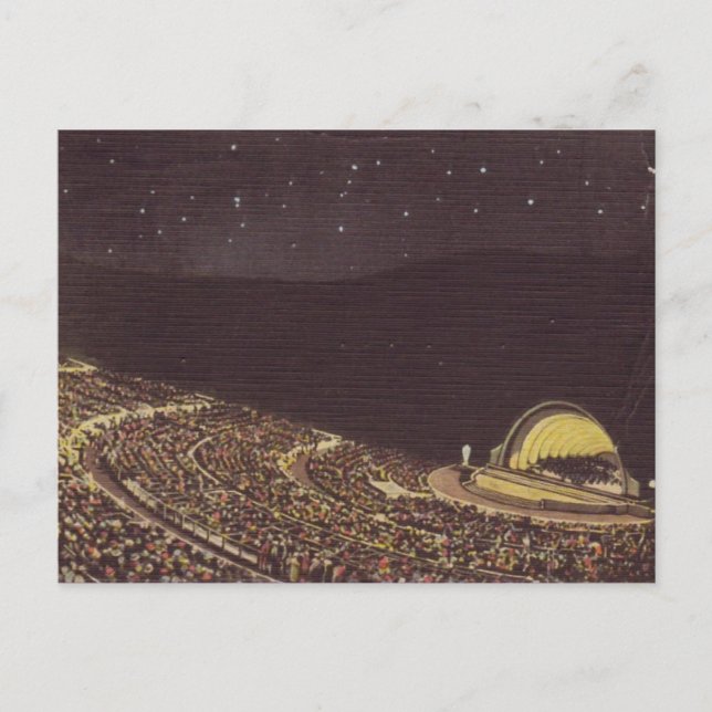 Hollywood Bowl Wedding Escort Card Postkarte (Vorderseite)