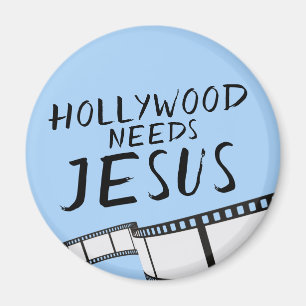 Hollywood braucht Jesus in Blau Magnet