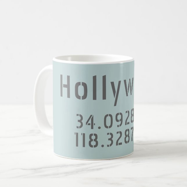 Hollywood Breite Länge Kaffeetasse (Vorderseite Links)