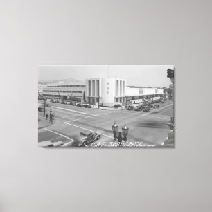 Hollywood, CA-Ansicht der Radiostadt und DER Leinwanddruck