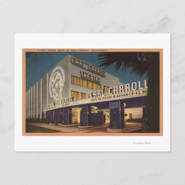 Hollywood, CA - "Ein schwuler Nachtspot" Postkarte (Vorderseite)