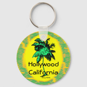 Hollywood CA Palm Tree Schlüsselkette Schlüsselanhänger