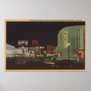 Hollywood, CA - Weinstraße von Sunset Poster