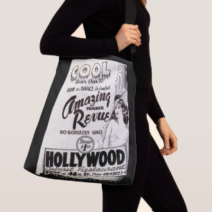 Hollywood Cabaret Restaurant und Print der 30er Ja Tragetaschen Mit Langen Trägern