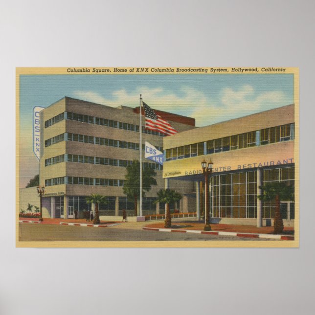 Hollywood, CAColumbia Square, KNX Broadcasting Poster (Vorne)