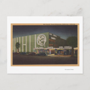 Hollywood, CAEarl Carroll Theater & Restaurant Postkarte