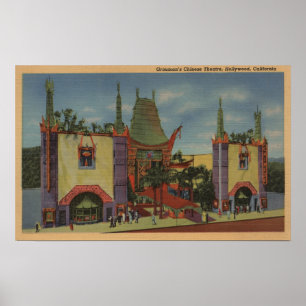 Hollywood, CAGraumans Chinesische Theateransicht Poster